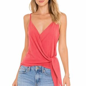 Lulus Coral Wrap Tie Tank Top XS